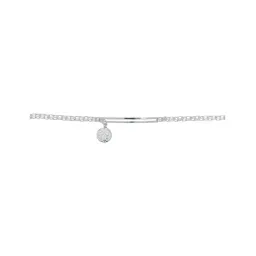 Esclava Pulsera Plata Ley 925 Diseño Bismark con Placa Lisa - Imagen 2