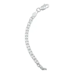 Esclava Pulsera Plata Ley 925 Diseño Bismark con Placa Lisa - Imagen 4
