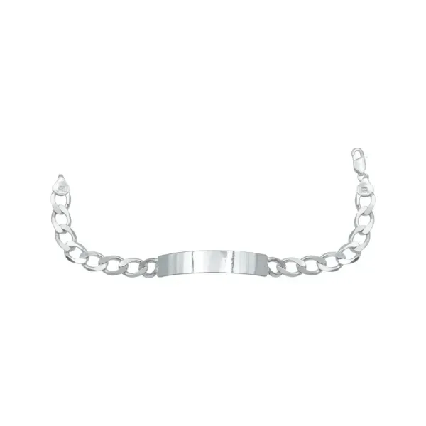 Pulsera Esclava Plata .925 Diseño Cubana Barbada Gruesa Hombre - Imagen 1