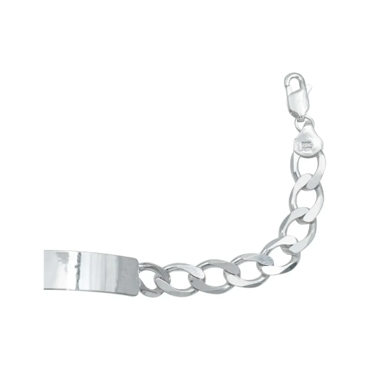 Pulsera Esclava Plata 925 Diseño Cubana Barbada Gruesa Hombre - Imagen 3