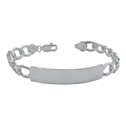 Pulsera Esclava Plata 925 Diseño Cubana Barbada Gruesa Hombre - Imagen 4