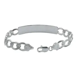 Pulsera Esclava Plata 925 Diseño Cubana Barbada Gruesa Hombre - Imagen 6
