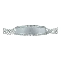 Esclava Plata 925 Doble Cubana Patrón Petatillo con Placa Identificación - Imagen 2