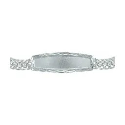Esclava Plata 925 Doble Cubana con Placa para Hombre 22.5cm - Imagen 2
