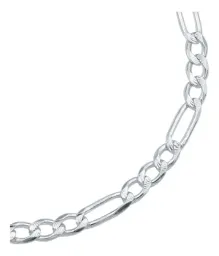 Pulsera Esclava Plata Ley 925 Cadena Fígaro Diamantada 18cm - Imagen 4