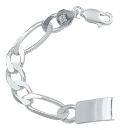 Esclava Plata 925 Tejido Figaro 3x1 Gruesa para Hombre - Imagen 6