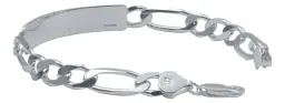 Esclava Plata 925 Tejido Figaro 3x1 Gruesa para Hombre - Imagen 7