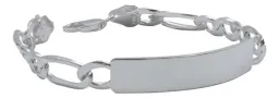 Esclava Plata 925 Tejido Figaro 3x1 Gruesa para Hombre - Imagen 8