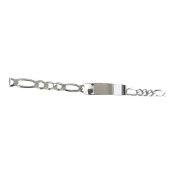 Esclava Plata 925 Cadena Figaro 3x1 con Placa Grabable para Hombre - Imagen 6
