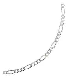 Esclava Fígaro 3x1 Plata .925 17.5cm - Imagen 3