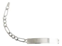 Esclava Plata 925 Figaro Diamantada para Hombre - Imagen 2