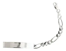 Esclava Plata 925 Figaro Diamantada para Hombre - Imagen 3