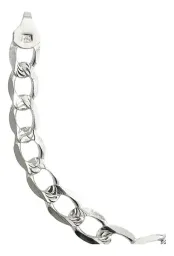 Esclava Plata 925 Cubana Diamantada para Hombre - Imagen 2