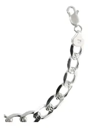 Esclava Plata 925 Cubana Diamantada para Hombre - Imagen 3