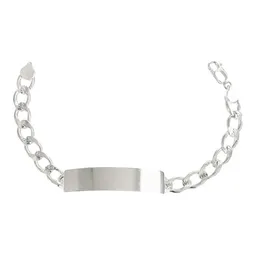 Esclava Hombre Cubana Diamantada 8mm Plata .925 20cm - Imagen 1