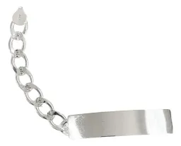 Esclava Hombre Cubana Diamantada 8mm Plata .925 20cm - Imagen 2