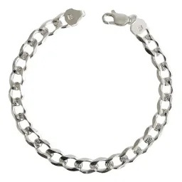 Esclava Plata 925 Hombre Cadena Cubana Diamantada 7mm - Imagen 1