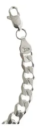 Esclava Plata 925 Hombre Cadena Cubana Diamantada 7mm - Imagen 2