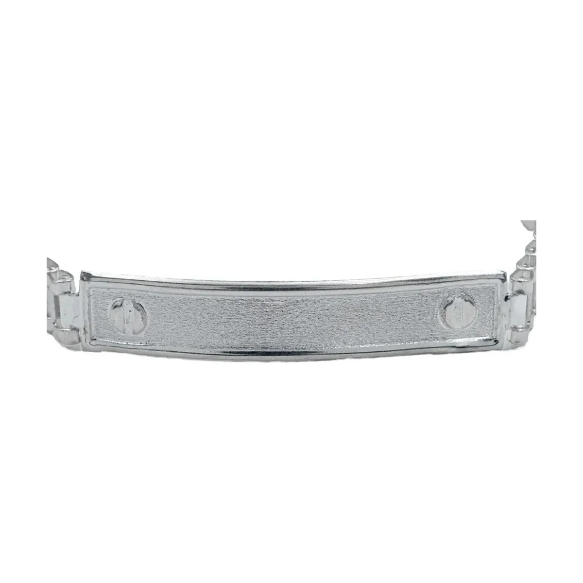 Esclava Hombre Plata Ley .925 Estilo Rolex Placa Grabable - Imagen 2