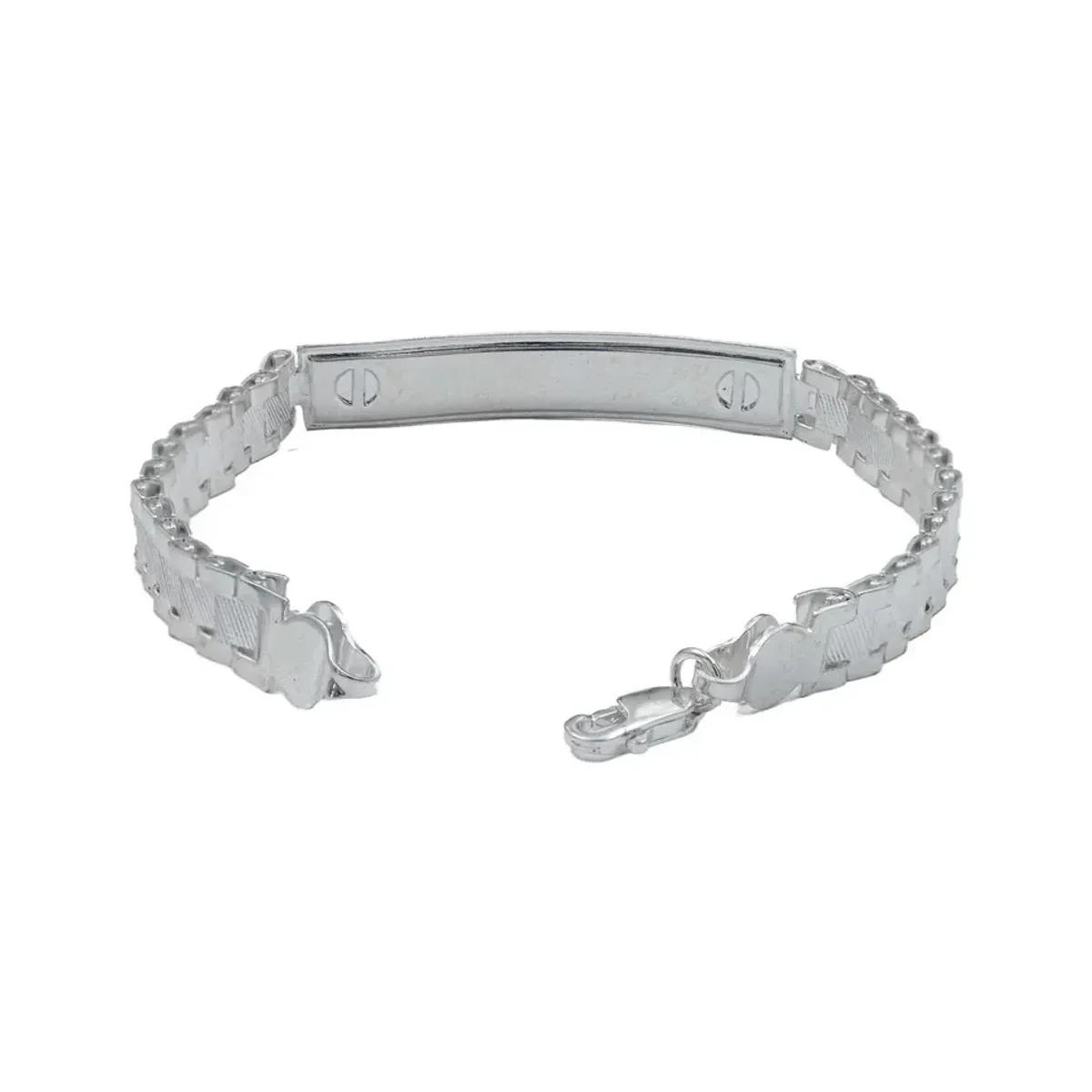 Esclava Hombre Plata Ley .925 Estilo Rolex Placa Grabable - Imagen 3