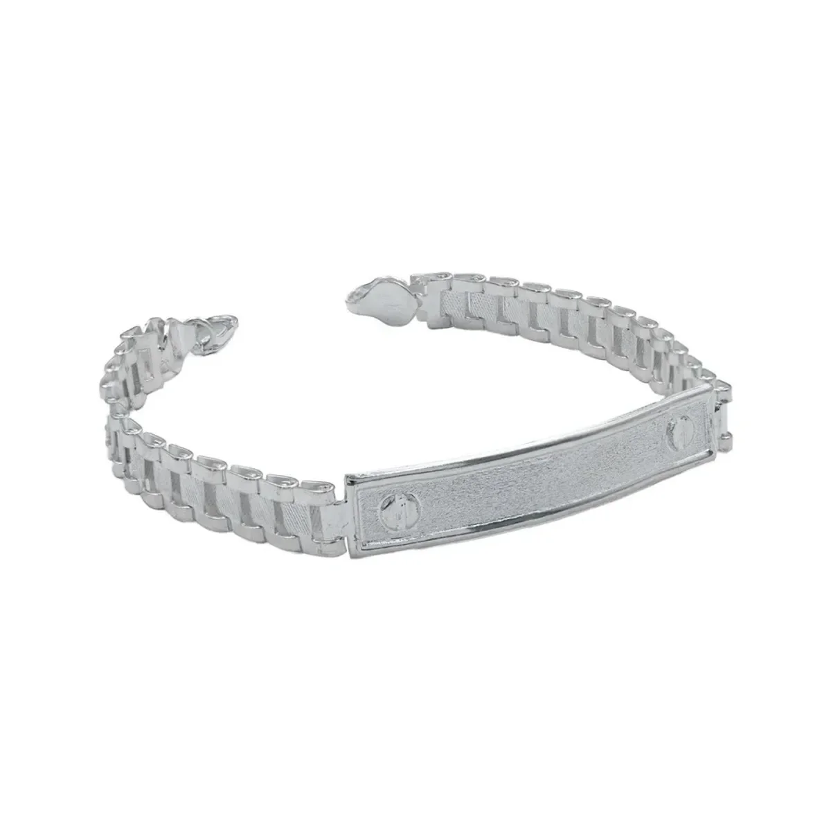 Esclava Hombre Plata Ley .925 Estilo Rolex Placa Grabable - Imagen 4