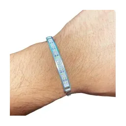 Esclava Moderna Placa con Zirconias Multicolor Plata .925 - Imagen 4