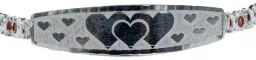 Esclava Pulsera Plata 925 Corazón con Placa de Zirconias Naranja Ajustable - Imagen 3