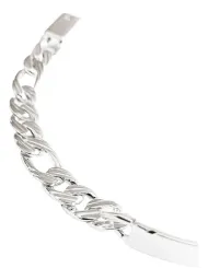 Esclava Plata 925 Eslabón Diamantado con Placa para Hombre - Imagen 2