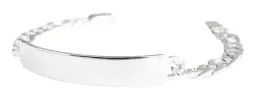 Esclava Plata 925 Eslabón Diamantado con Placa para Hombre - Imagen 4