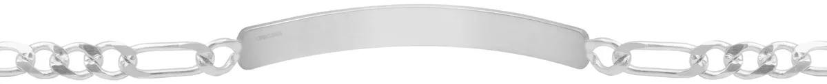 Esclava Plata 925 Figaro Diamantada para Hombre 20cm - Imagen 2