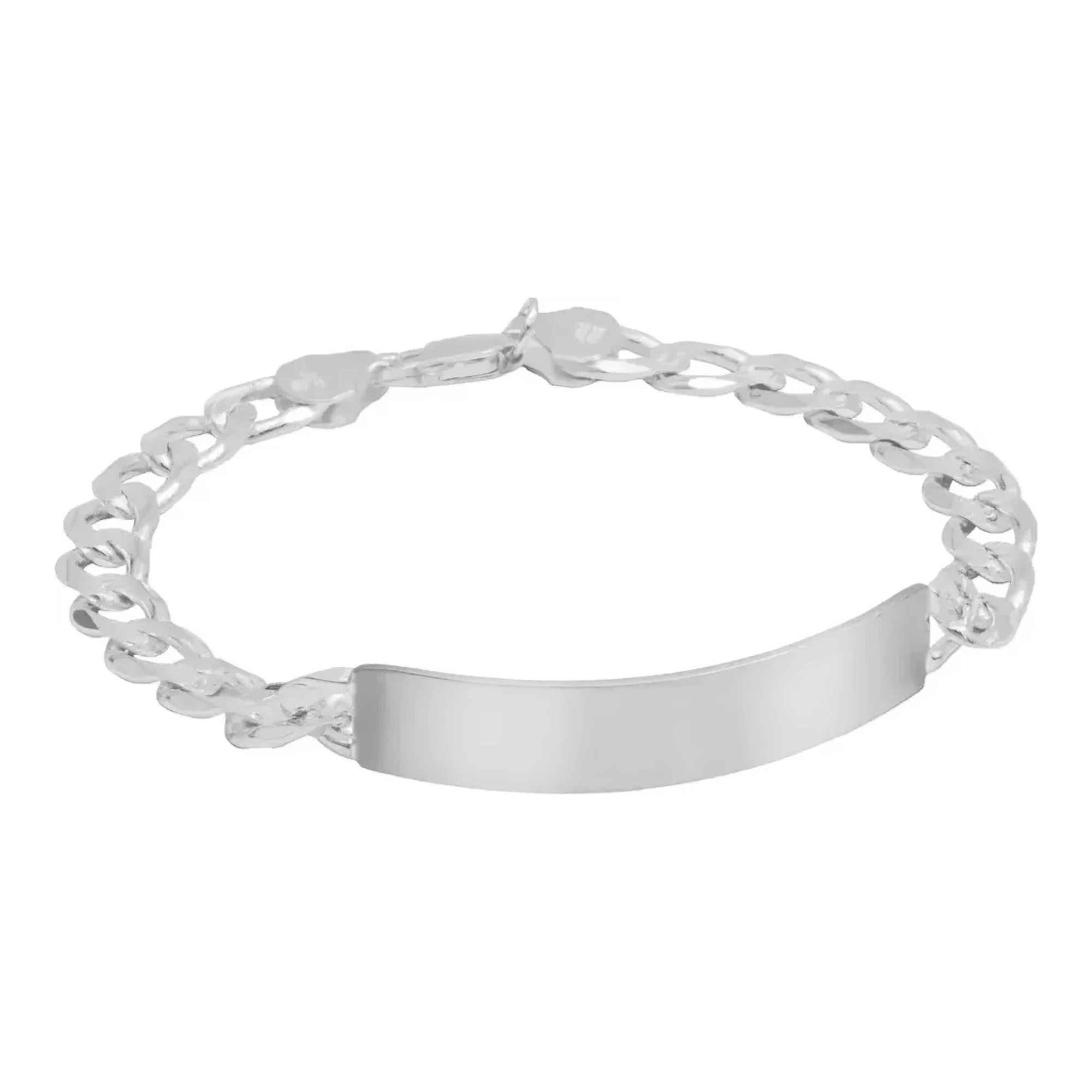 Esclava de Plata 925 para Hombre con Cadena Cubana Diamantada y Placa Rectangular Gruesa, Joyería Masculina
