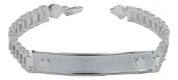 Esclava Plata 925 Hombre Placa Lisa 8mm - Imagen 1