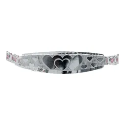 Esclava Plata 925 Ajustable Placa Corazón con Zirconias Rosa para Mujer - Imagen 3
