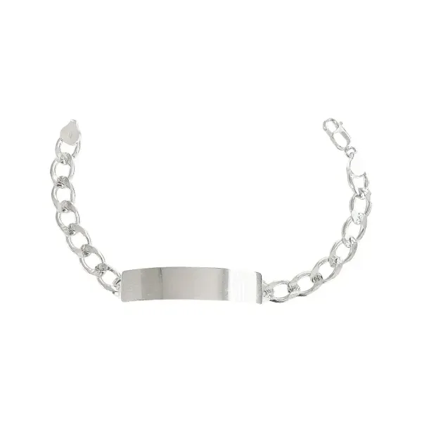 Esclava de plata .925 plateado pulsera cubana diamantada para hombre — Joyaris