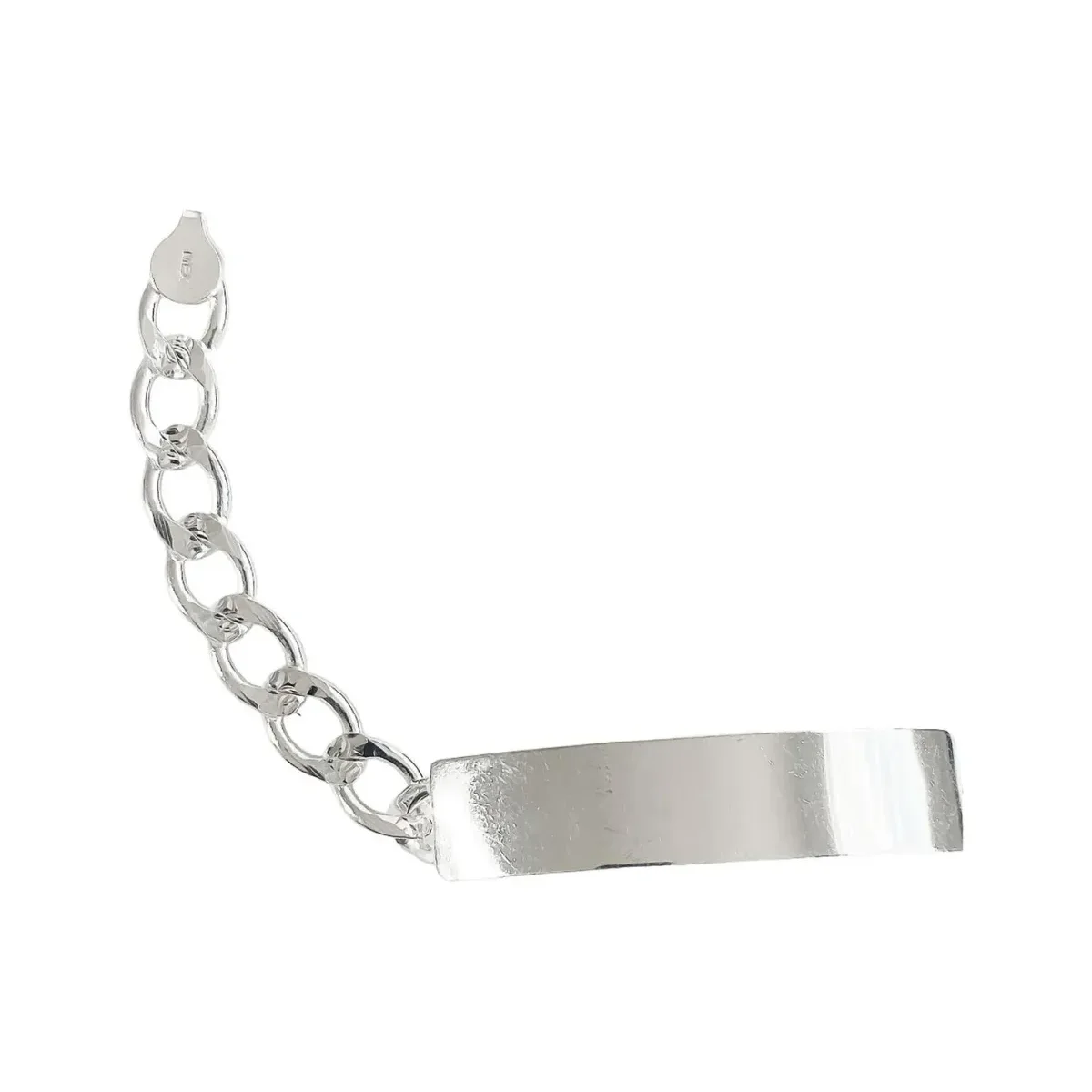 Esclava Plata 925 Cadena Cubana Diamantada Hombre - Imagen 2