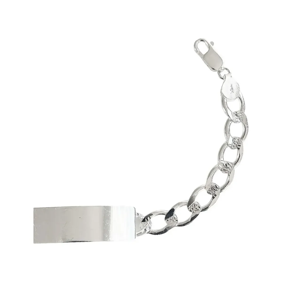 Esclava Plata 925 Cadena Cubana Diamantada Hombre - Imagen 3