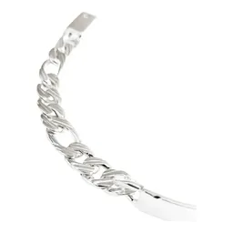 Esclava Plata 925 Eslabón Diamantado con Placa para Hombre - Imagen 2