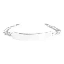 Esclava Plata 925 Eslabón Diamantado con Placa para Hombre - Imagen 3