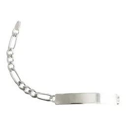 Esclava Plata 925 Figaro Diamantada para Hombre - Imagen 2
