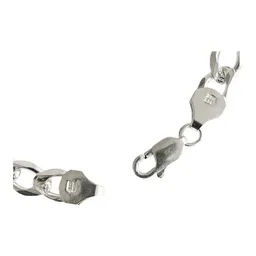 Esclava Plata Ley .925 Cubana Diamantada Hombre 20cm - Imagen 4