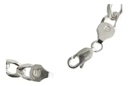 Esclava Plata Ley .925 Cubana Diamantada Hombre 20cm - Imagen 3