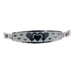 Esclava Pulsera Plata 925 Corazón con Placa de Zirconias Naranja Ajustable - Imagen 3