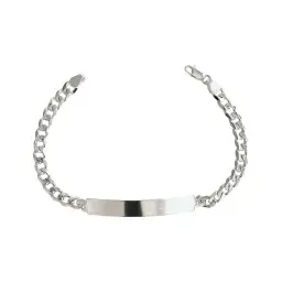 Esclava Pulsera Plata .925 Cubana Diamantada para Hombre 21.5 cm - Imagen 1