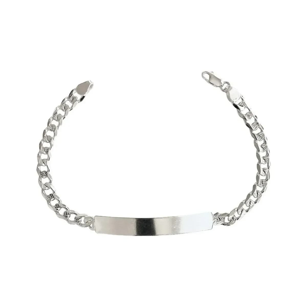 Esclava Pulsera Plata .925 Cubana Diamantada para Hombre - Joyaris joyería fina mexicana