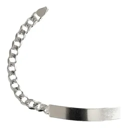 Esclava Pulsera Plata .925 Cubana Diamantada para Hombre 21.5 cm - Imagen 2
