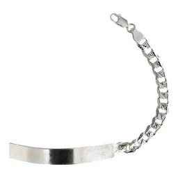 Esclava Pulsera Plata .925 Cubana Diamantada para Hombre 21.5 cm - Imagen 3