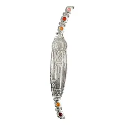 Esclava Pulsera Plata 925 San Benito Zirconias Multicolor Ajustable - Imagen 2