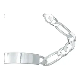 Esclava Plata 925 Tejido Figaro 3x1 Gruesa para Hombre - Imagen 3