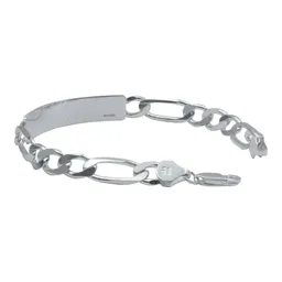 Esclava Plata 925 Tejido Figaro 3x1 Gruesa para Hombre - Imagen 7