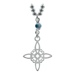 Gargantilla Plata 925 Nudo Bruja Ojo Turco Zirconia Azul - Imagen 2